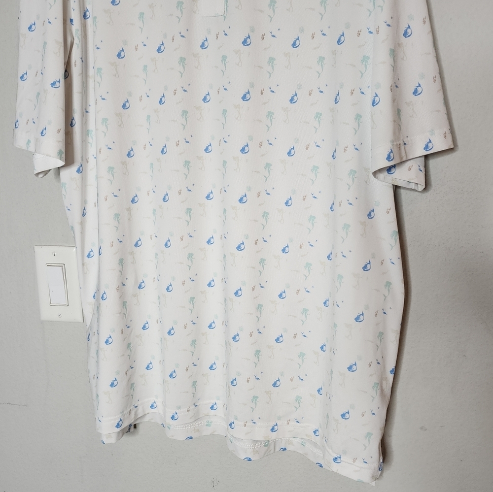 Straight Down Mermaid Printed performance golf polo shirt. Size XXL - Picture 16 of 16